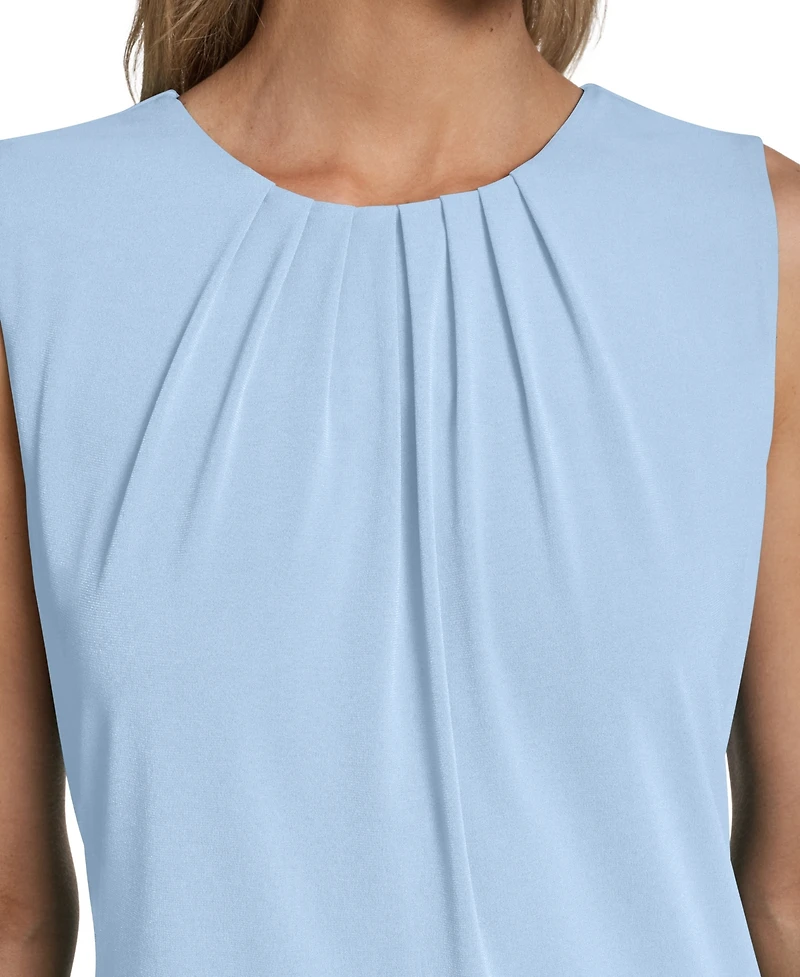 Calvin Klein Women's Pleated Crew Neck Cami Top