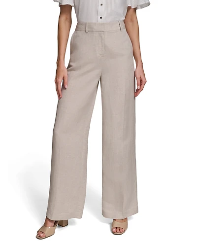 Calvin Klein Women's Mid-Rise Wide-Leg Pants