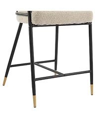 Streamdale Furniture 26" H Upholstered Counter Stool with Metal Frame (Set of 2)