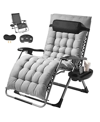 Mecale 33 Inch Zero Gravity Recliner Chair with Cushion and Cup Holder