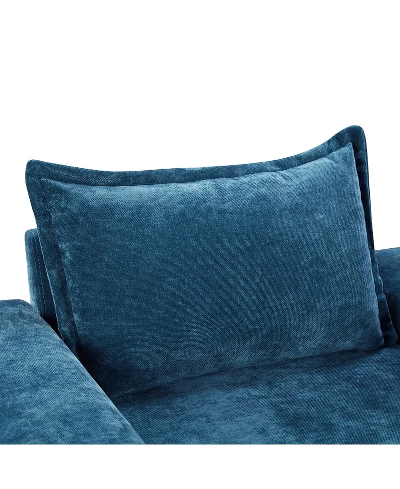 Streamdale Furniture Chenille Upholstered Armchair with Wide Armrests