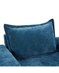 Streamdale Furniture Chenille Upholstered Armchair with Wide Armrests