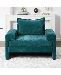 Streamdale Furniture Chenille Upholstered Armchair with Wide Armrests