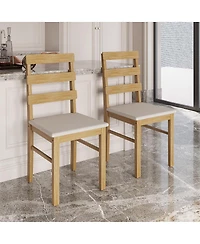 Streamdale Furniture Scandinavian Style Dining Chairs with Upholstered Seat