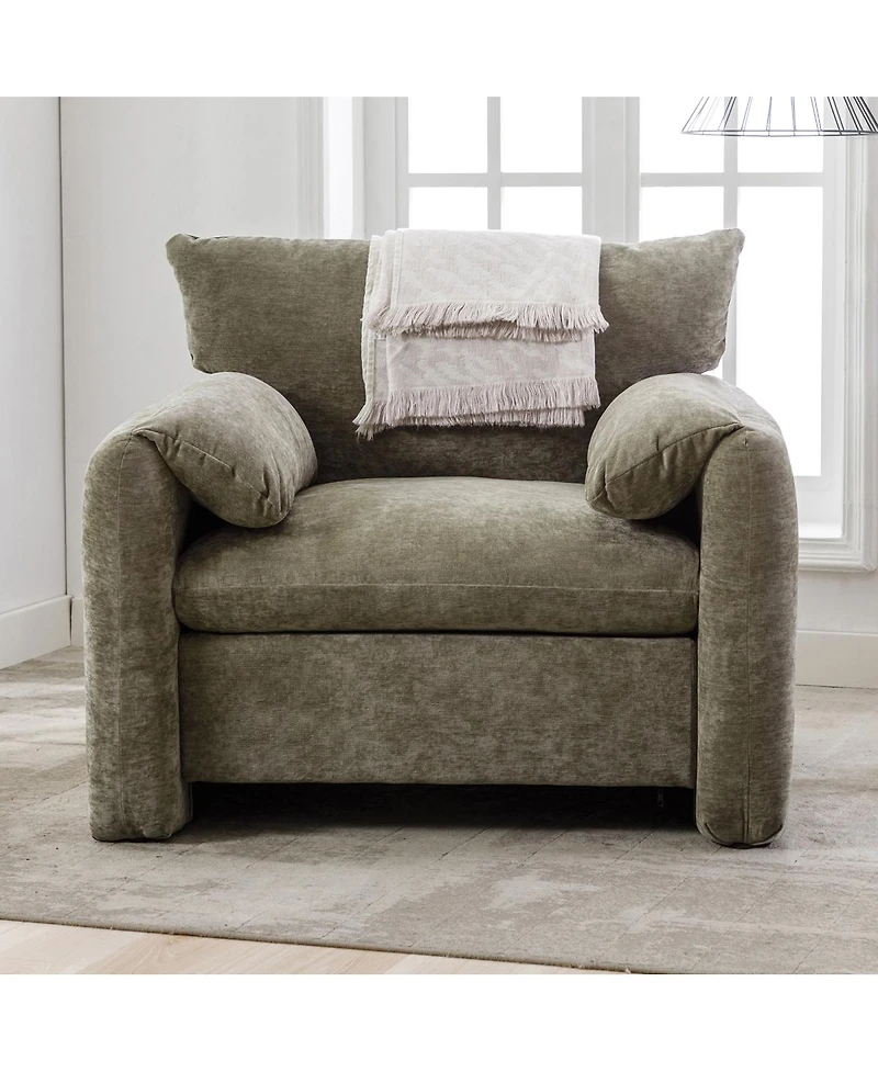 Streamdale Furniture Modern Chenille Oversized Armchair Accent Chair.