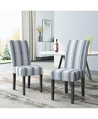 Streamdale Furniture Streamdale Contemporary Upholstered Dining Chairs with Rubberwood Legs (Set of 2