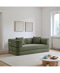Streamdale Furniture Floor Couch Sofa Bed with Blanket Pillow, Enhanced Frame Stability