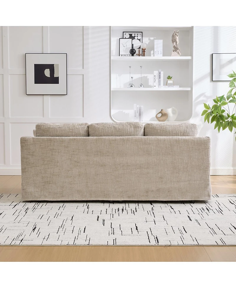 Streamdale Furniture Modern Casual Chenille Sofa - 83.86" Wide, Deep Seat, Removable Cover