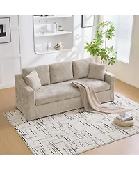 Streamdale Furniture Modern Casual Chenille Sofa - 83.86" Wide, Deep Seat, Removable Cover