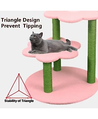 Aostirmotor Multi-Level Cat Tree with Removable Perch & Scratching Posts – Includes Hanging Toy