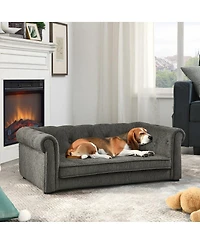 Modern Beige Raised Dog Sofa for Small and Medium Breeds