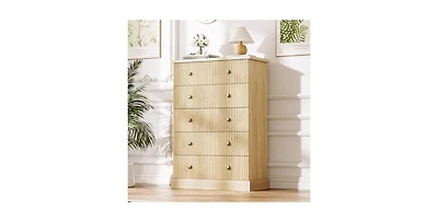 gaomon 5 Drawer Dresser for Bedroom, Tall Vertical Chest of Drawers