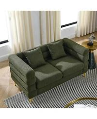 Streamdale Furniture Streamline Modern Two-Seater Sofa with Premium Lumbar Pillows