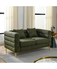 Streamdale Furniture Streamline Modern Two-Seater Sofa with Premium Lumbar Pillows