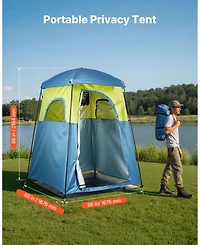 Mecale 1-Room Camping Shower Tent with Shower Bag, Stakes and Carry Bag