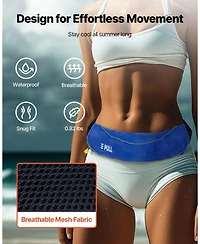 Mecale Manual Inflatable Belt Pack Pfd for Adults, 105N Buoyancy, Adjustable Waist