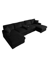 Streamdale Furniture U Shaped Cloud Couch Sectional Sofa