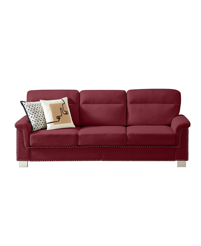 Streamdale Furniture 82" Modern Snowfleece 3-Seater Sofa