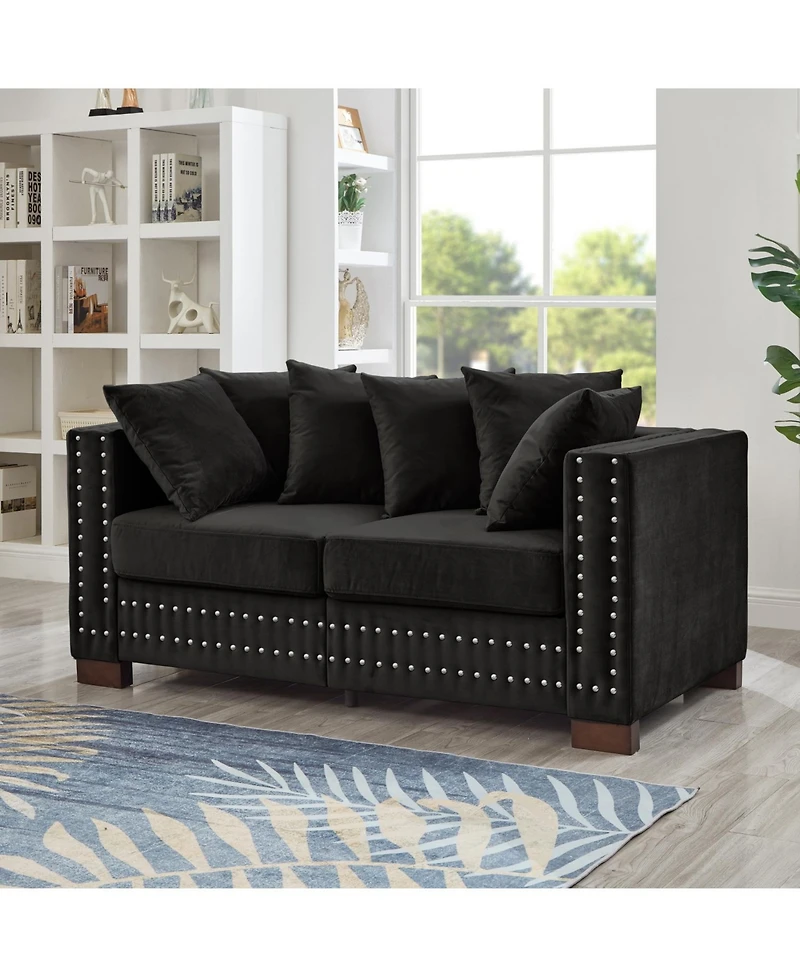 Streamdale Furniture Modern Velvet Sofa 2+3 Seater