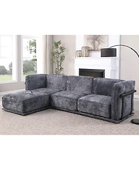 Streamdale Furniture Fashionable modular chenille sofa with iron and wood frame