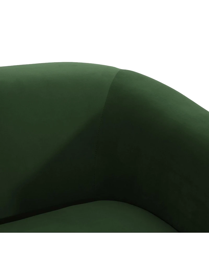 Streamdale Furniture Streamdale Luxurious Velvet Loveseat with Gold Accents and Legs