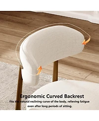 Streamdale Furniture Dining Chairs Set of 2, Modern Fabric Upholstered Kitchen Chairs