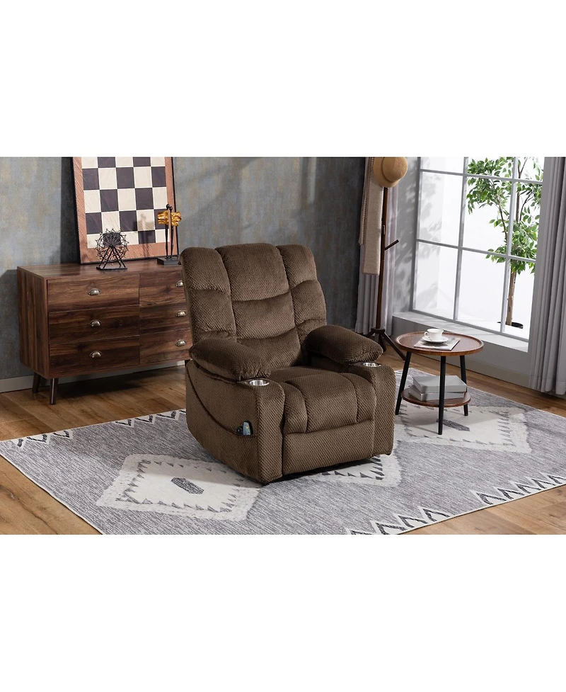 Streamdale Furniture Ultra-wide electric lounge chair with massage, heating, and standing function