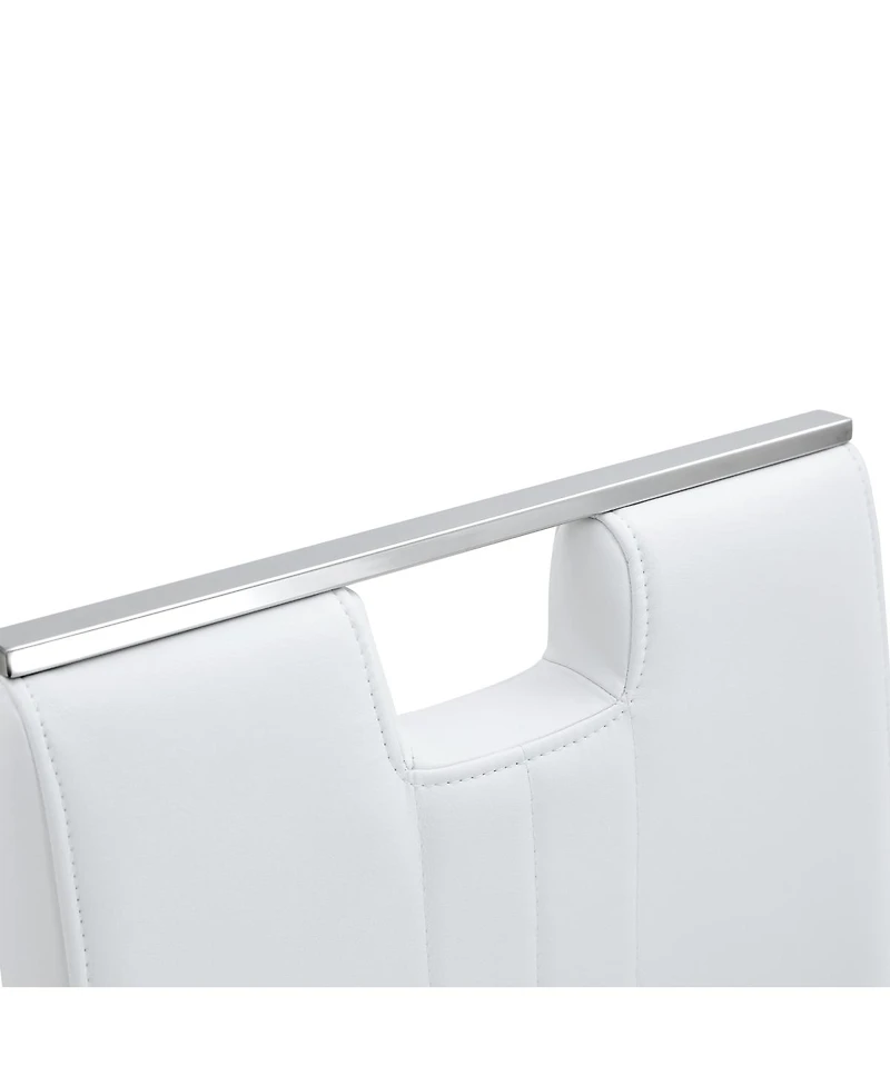 Streamdale Furniture Set of 2 Pu bow-shaped chairs