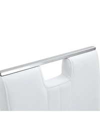 Streamdale Furniture Set of 2 Pu bow-shaped chairs