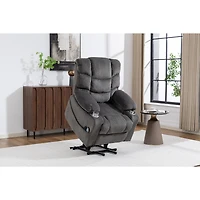 Streamdale Furniture Ultra-wide electric lounge chair with massage, heating, and standing function