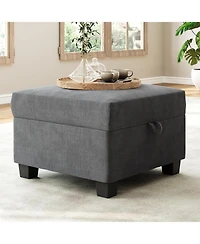 gaomon Modular Sectional Sofa with Large Storage Four Seat Couch with Two Ottomans U Shaped Sofa Chenille Upholstery Wooden Frame Living Room