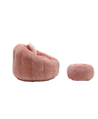 Streamdale Furniture Modern Bean Bag Chair with Ottoman for Adults