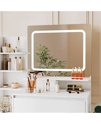 gaomon Makeup Vanity Set with Adjustable Lighted Mirror, 4 Drawers