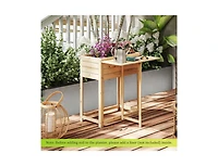 Slickblue Raised Garden Planter with Legs and Side Table for Patio