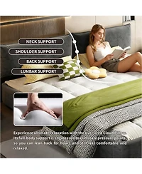 Streamdale Furniture King Size Cloud Bed Frame with Oversized Padded Headboard