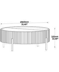 Boyel Living Round Coffee Table with Storage, Modern Accent Table with Rotating Top & Metal Legs for Living Room, Bedroom, Apartment