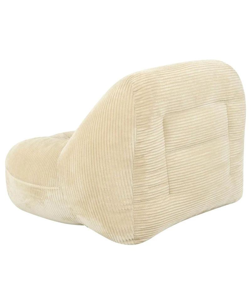 Streamdale Furniture Camel Corduroy Beanbag Couch for Living Room, Bedroom & Dorm - Cozy Mini Couch