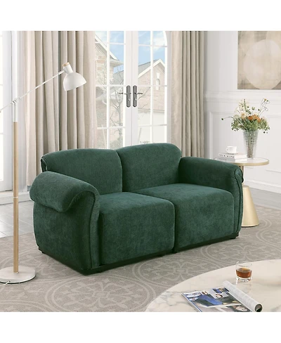 Streamdale Furniture 68.5" Modular Chenille Sofa with Iron Frame - Living Room/Bedroom