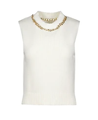 Bishop + Young Women's Savoy Chain Detail Sweater Tank