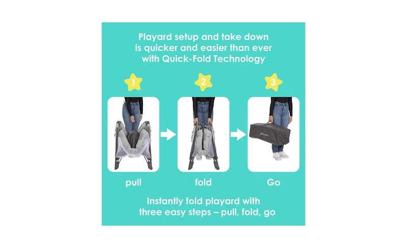 Baby Trend Kids Trend Comet Quick-Fold Playard with Hanging Bassinet