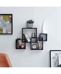 Danya B Intersecting Cube Shelves - Black
