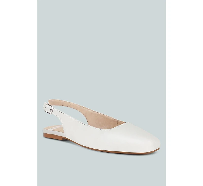 Sozani Genuine Suede Leather Slingback Flats