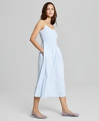 And Now This Petite Scoop Neck Smocked Midi Dress, Macy's Exclusive