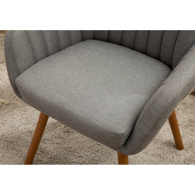 Simplie Fun Contemporary Fabric Accent Chair, Gray