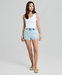 And Now This Women's Denim High Rise Pull-On Shorts, Macy's Exclusive