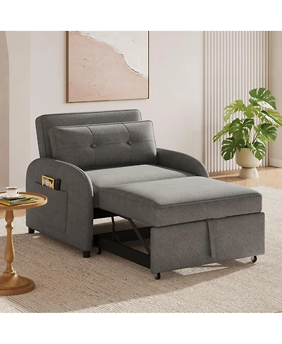 Streamdale Furniture 3-in-1 Convertible Sleeper Sofa Bed with Pillow & Pocket