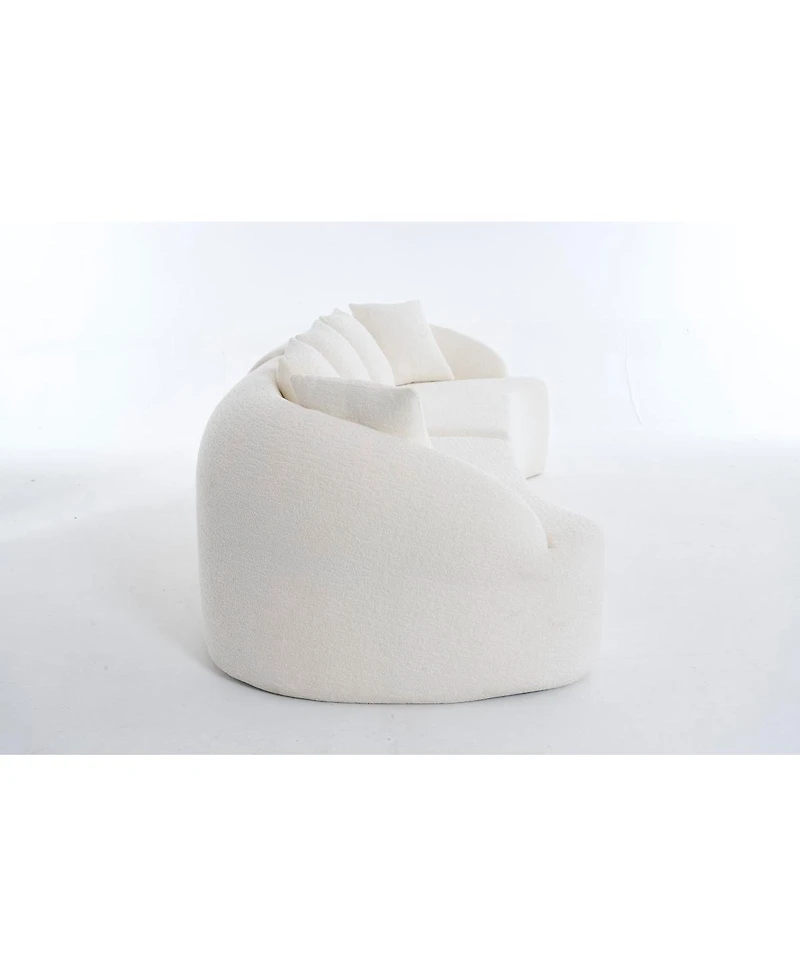 Streamdale Furniture Curved Boneless Sofa, 110" Compression Modular Sectional