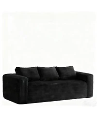 Streamdale Furniture Cloud Loveseat Sofa Couch in a Box, 3 Seater Boneless Couch, Comfy Deep Seat Corduroy Sofa
