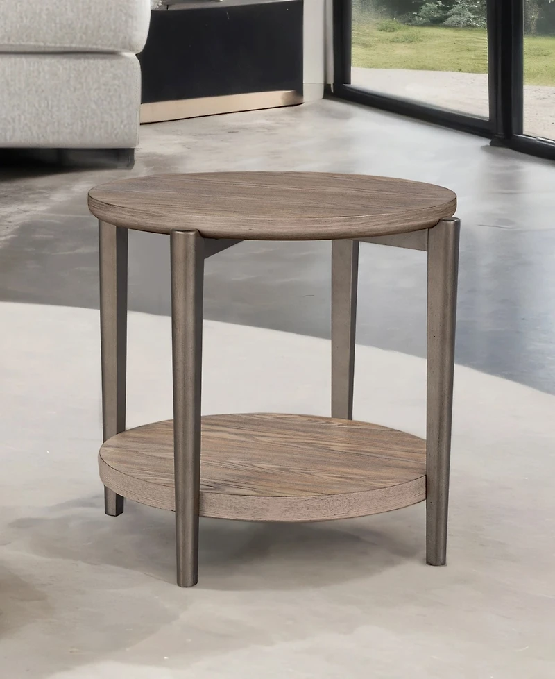 Tayen 24" Round Bottom Shelf End Table