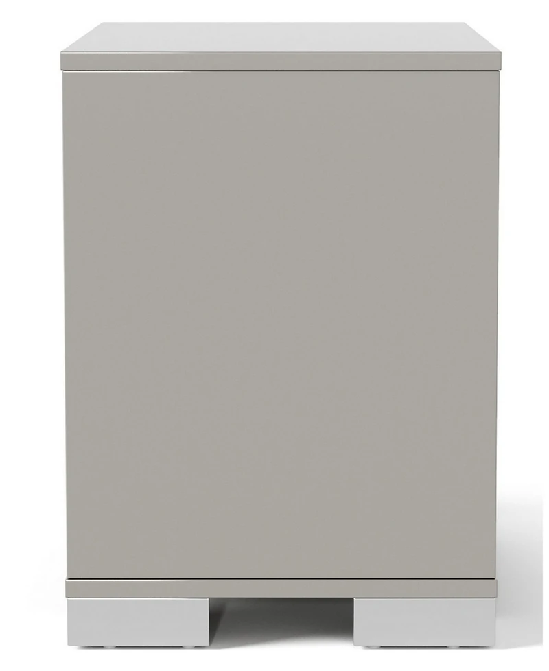 Erina 23.5" Wood Glossy 2-Drawer Nightstand